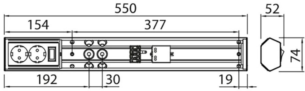 LED-üldvalgusti Airam Handy 550 IP21 8W 830/840 DSO WH