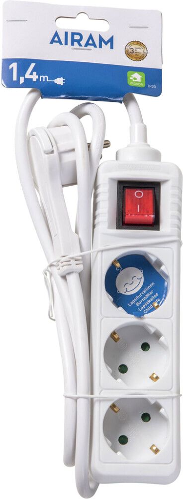 Pikendusjuhe Airam 3 pistikupesaga 1,4 m