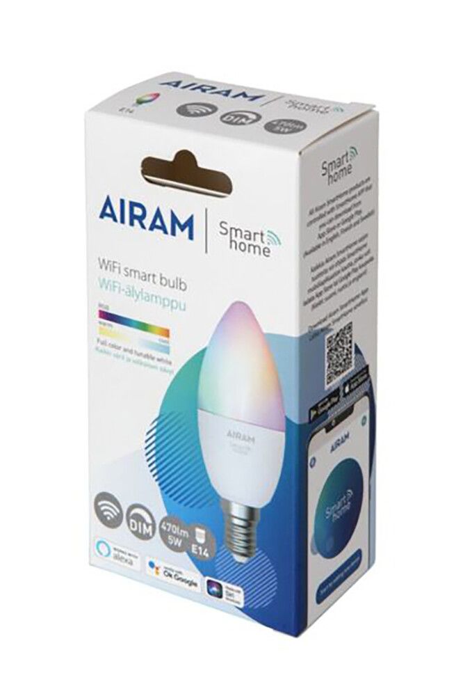 LED-küünallamp Airam Smart C37 RGB E14 470 lm