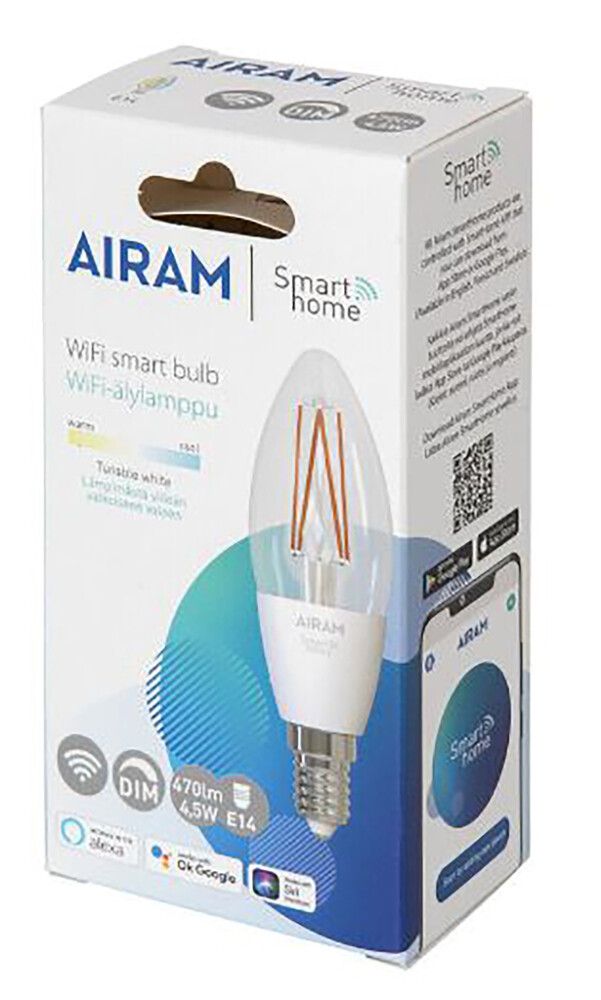 LED-lamp  Airam Smart C35 827-865, 4,5 W 470 lm E14 CL