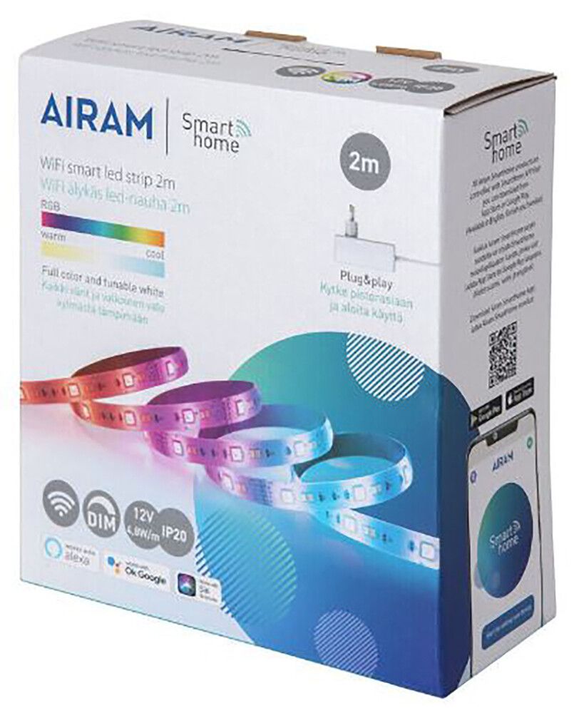 LED-valgusriba Airam Smart Strip 12 V RGBTW 2 m