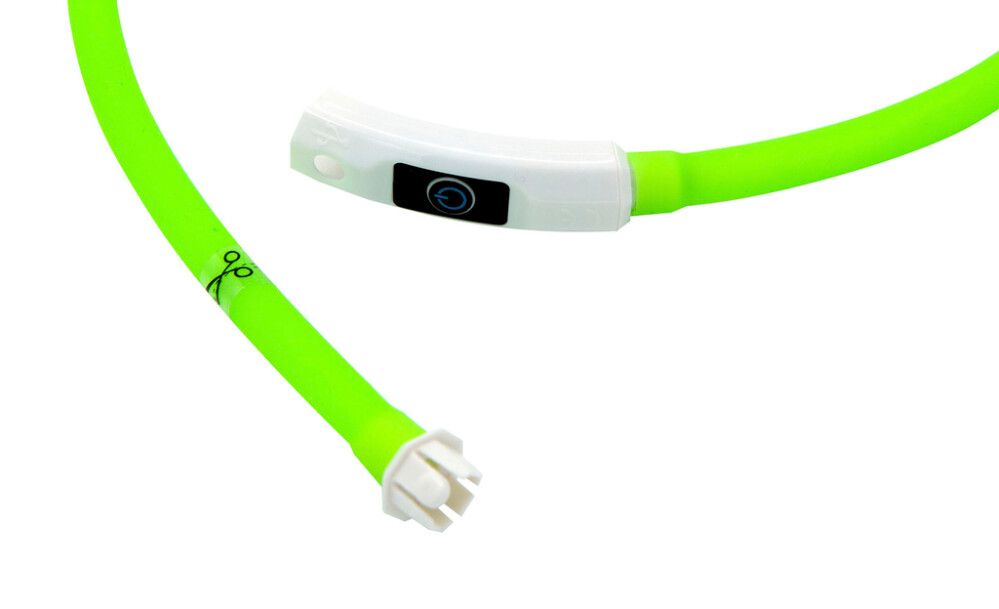 LED-valgustusega kaelarihm koerale Airam Roosa Nauha roheline