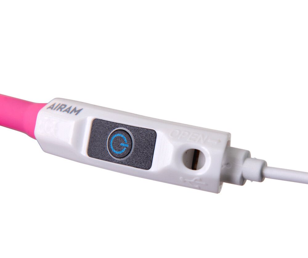 LED-valgustusega kaelarihm koerale Airam Roosa Nauha roosa