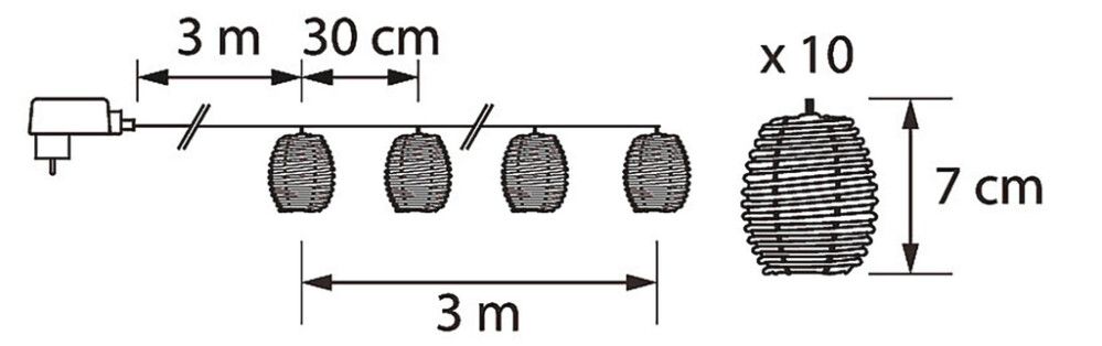 LED-valgussari Airam Santorini
