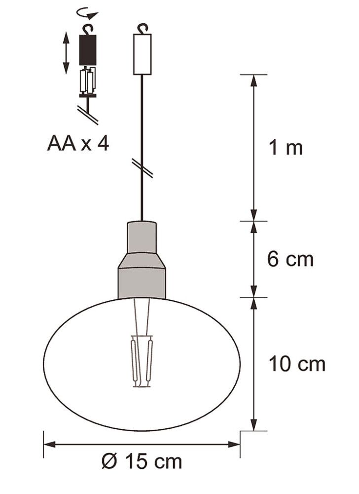 LED-dekoratiivne valgusti Airam Luoto pruun Ø 15 cm
