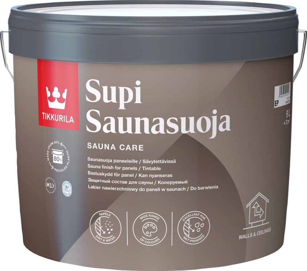 Saunakaitseaine Tikkurila Supi Saunasuoja 9 l