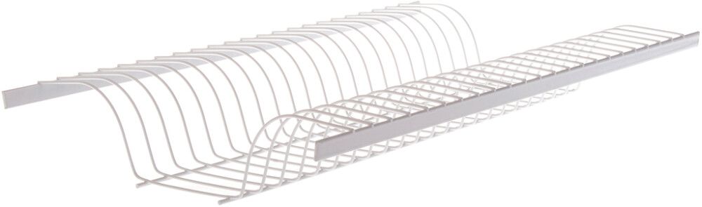 Nõudekuivatusrest taldrikutele valge