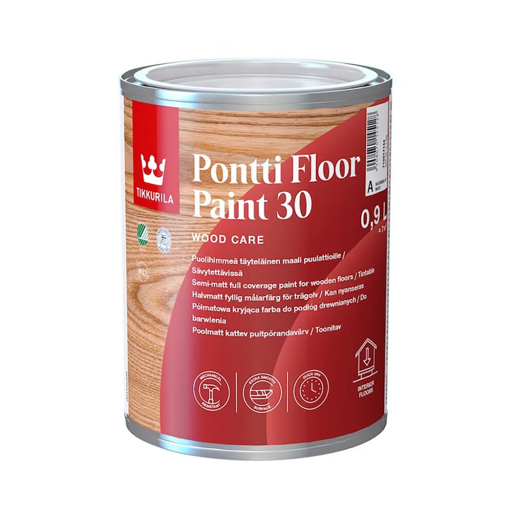Puitpõrandalakk Tikkurila Pontti Floor Lacquer 30 0,9 l