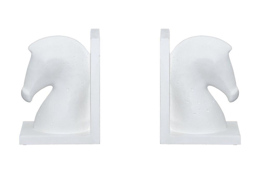 Raamatutugi 4living Hobused 2 tk, valge