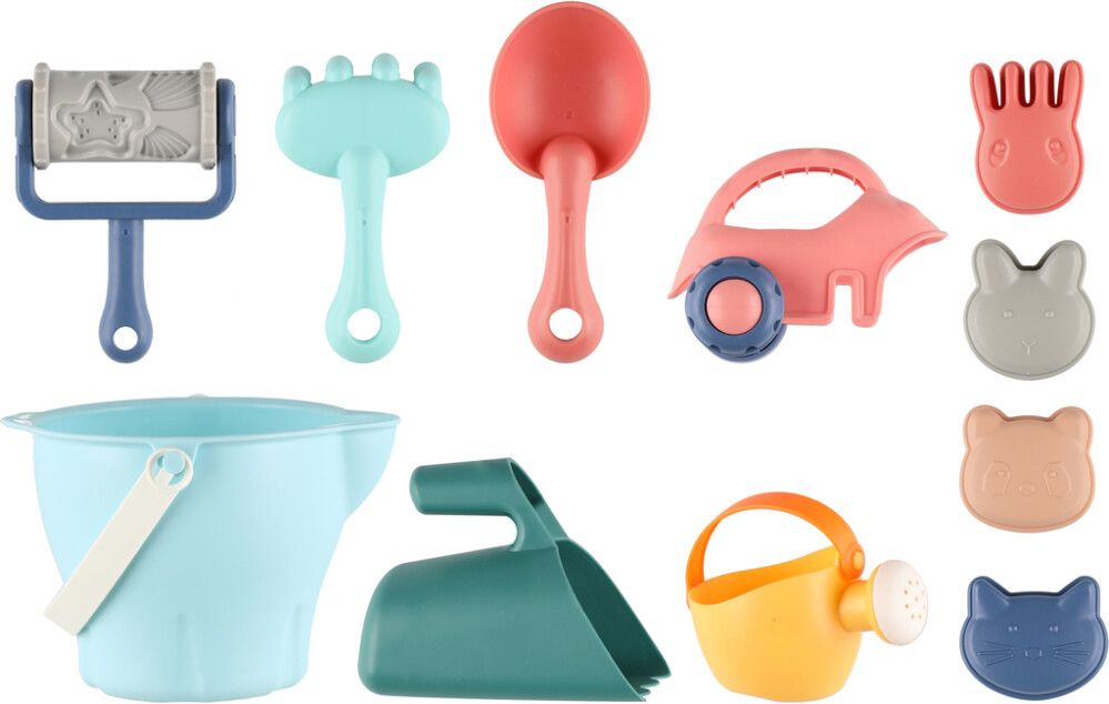 Liivakasti mänguasjad ämbris