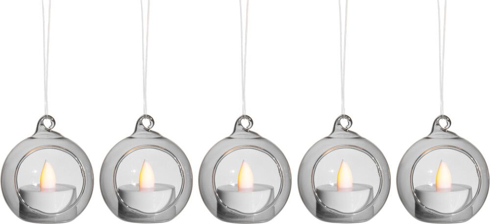 LED-küünal klaasümbrises 5 tk/pk