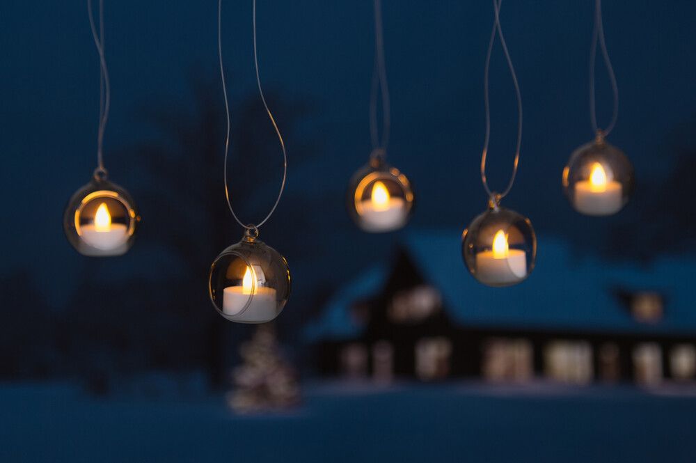 LED-küünal klaasümbrises 5 tk/pk