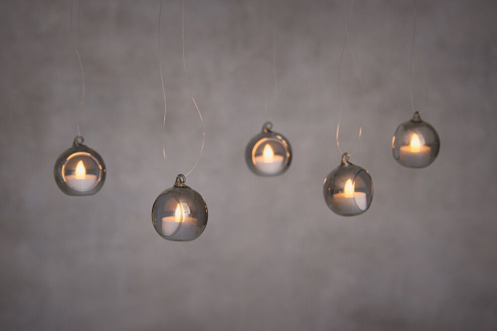 LED-küünal klaasümbrises 5 tk/pk