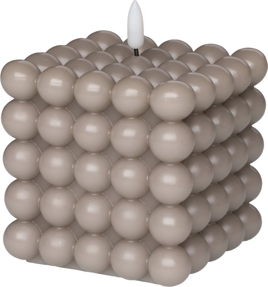 Küünal Bubble LED 3D leegiga 7,5 x 7,5 x 9 cm, hall