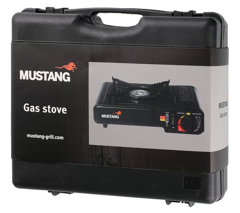 Gaasipliit Mustang kandekotis, must