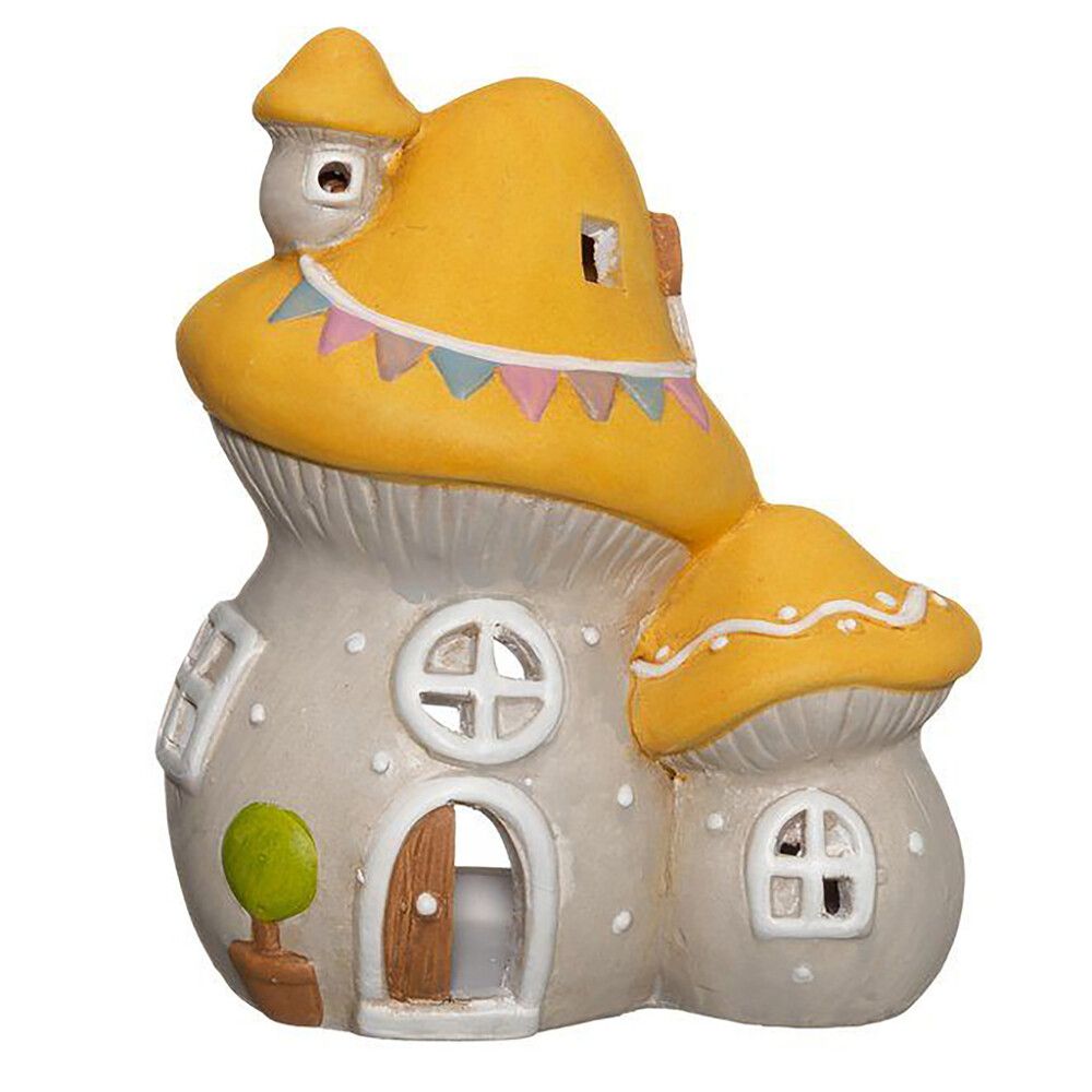 Latern 4living Greta 18,5 cm, hall/kollane