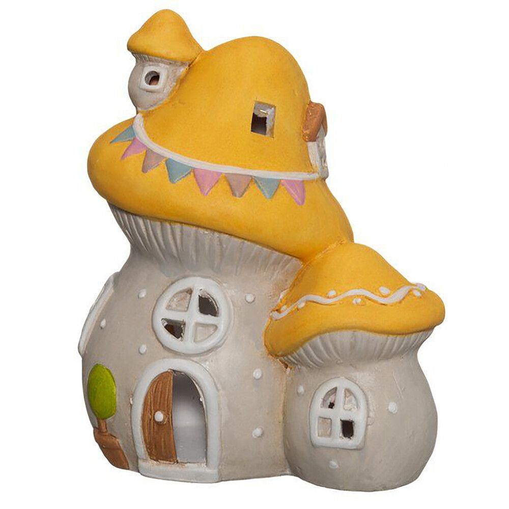 Latern 4living Greta 18,5 cm, hall/kollane