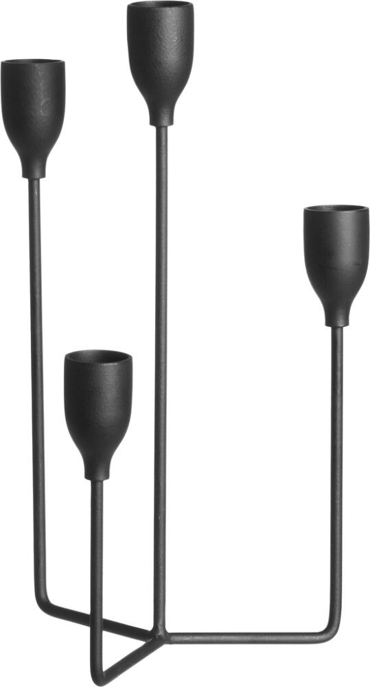 Küünlajalg 4-osaline 25 cm, must