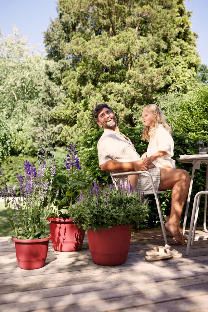 Õuepott Elho Amiga Ø 30 cm, punane