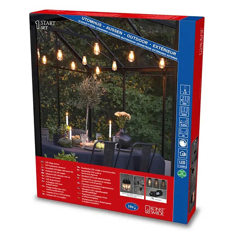 LED-valgussarja Konstsmide Pergola stardikomplekt 10-osaline