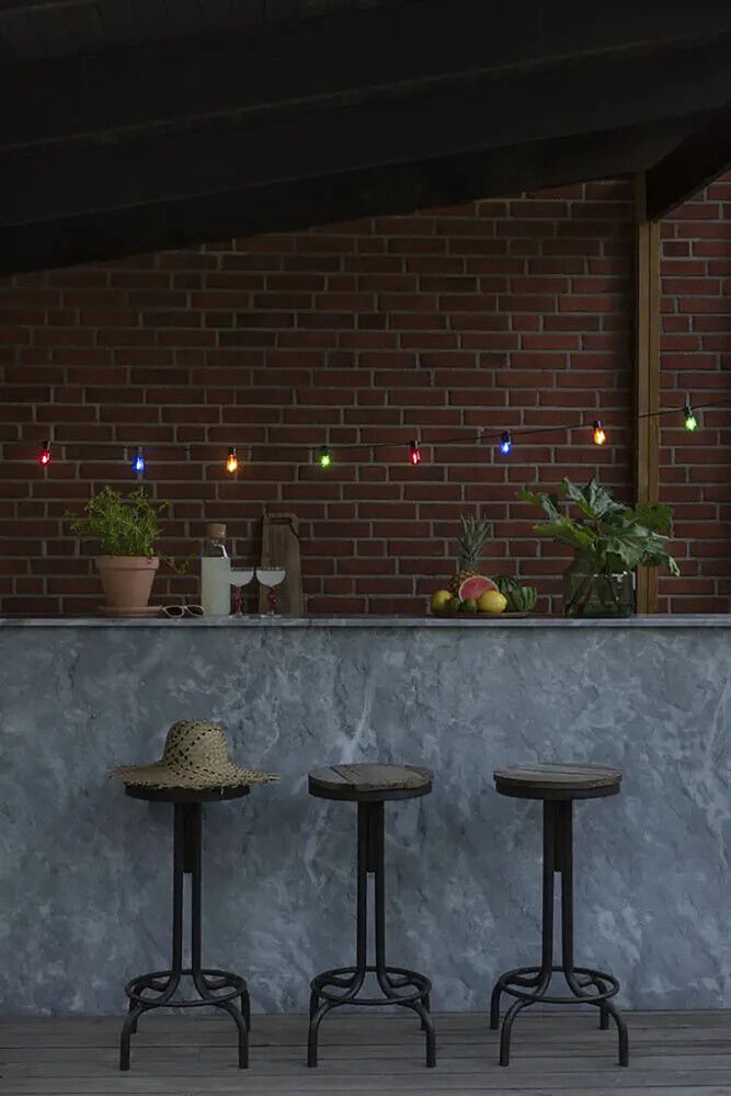 LED-valgussari Konstsmide multi colour 40-osaline