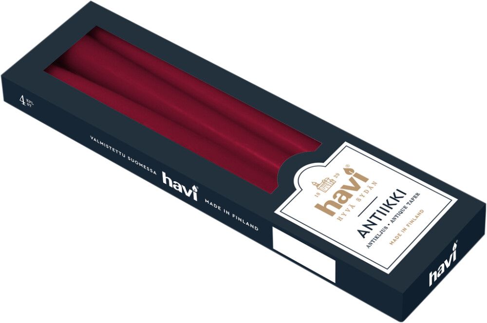 Antiikküünal Havi 4 tk/pakk, veinipunane