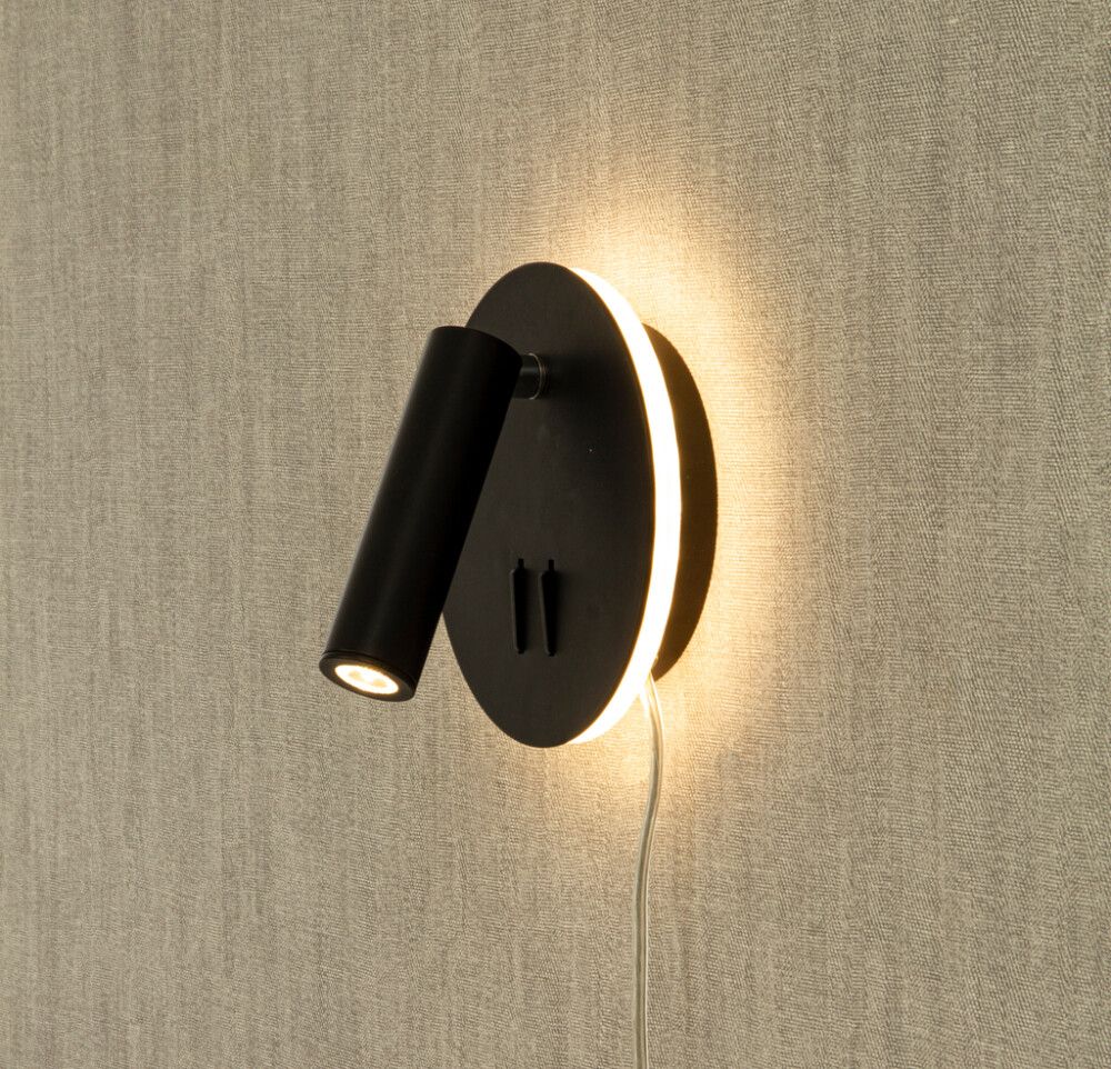 LED-seinavalgusti Aneta Ace must 1-osaline