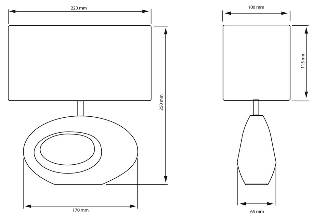 Lauavalgusti Aneta Olina pruun/beež 22 x 10 x 25 cm