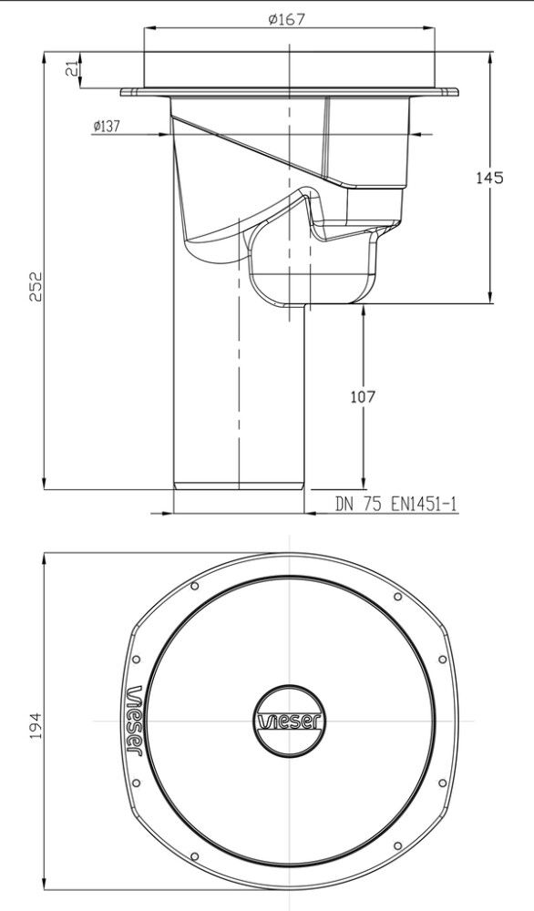Trapp Vieser One DN75/150 vertikaalne