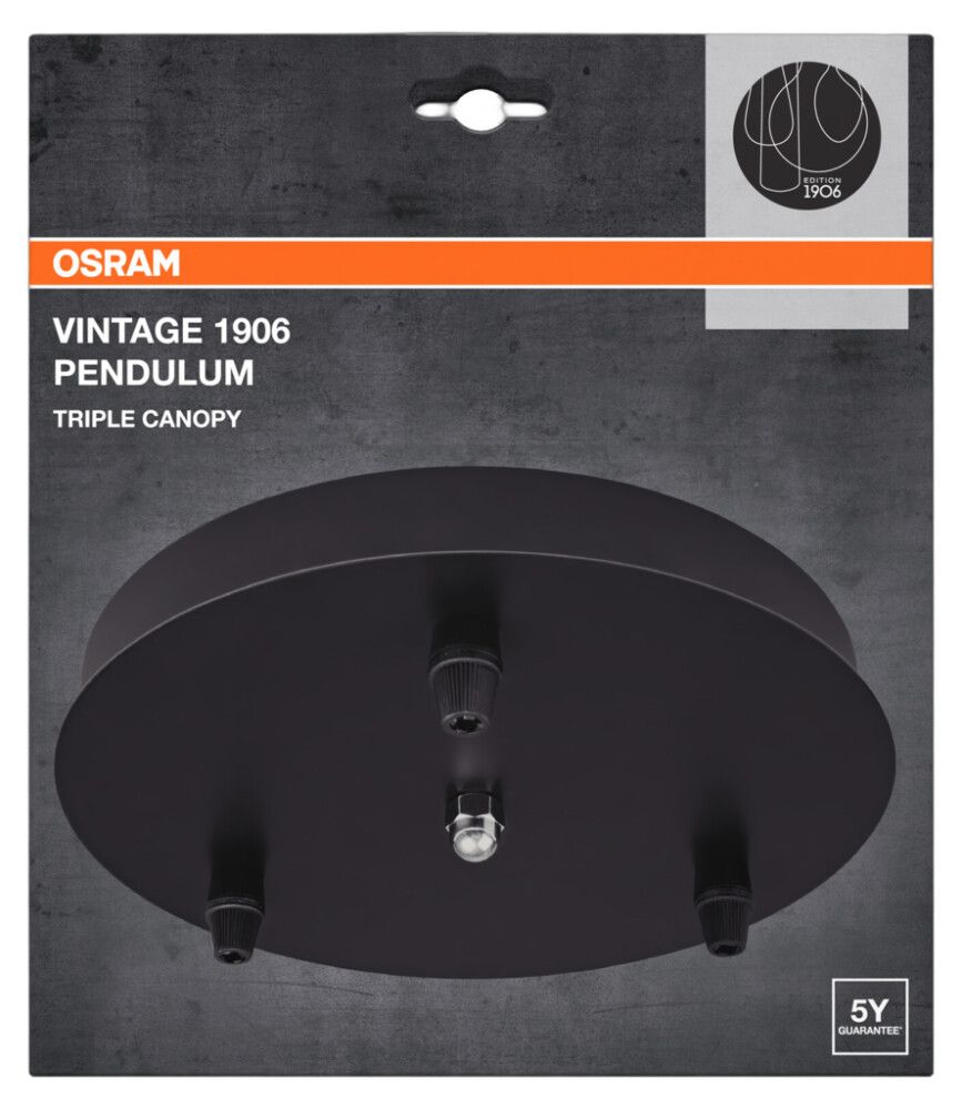 Lambi laerosett Osram Vintage 1906 3-os must Ø 20 cm