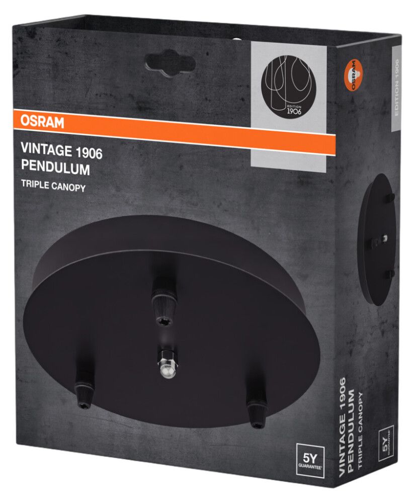 Lambi laerosett Osram Vintage 1906 3-os must Ø 20 cm