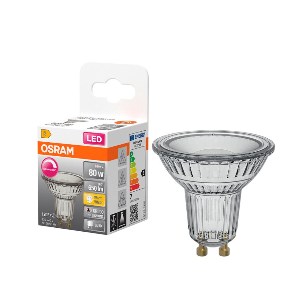 LED-lamp Osram Par16 DIM GU10 6,9 W 650 lm 2700 K 120° 1 tk/pakk