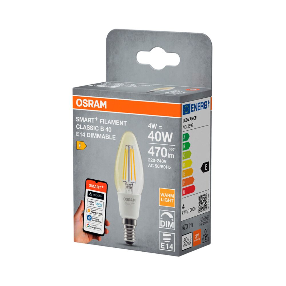 LED-lamp  Osram Smart+ WiFi DIM E14 4 W 470 lm 2700 K 1 tk/pk