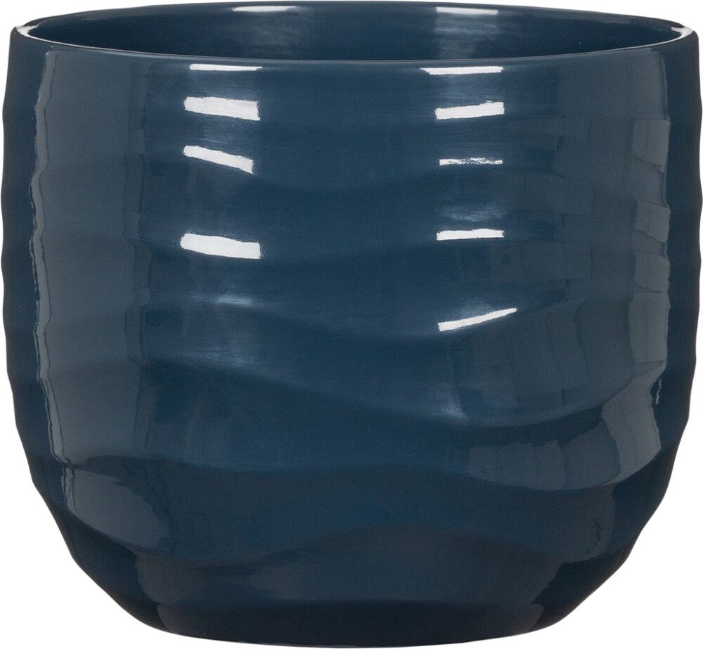 Ümbrispott Breeze Ø 13 cm, tumesinine