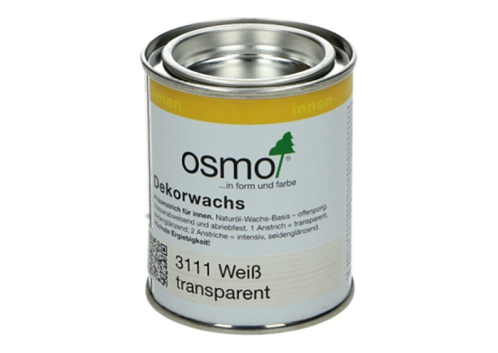 Tooniv õlivaha läbipaistev Osmo 3111 Valge