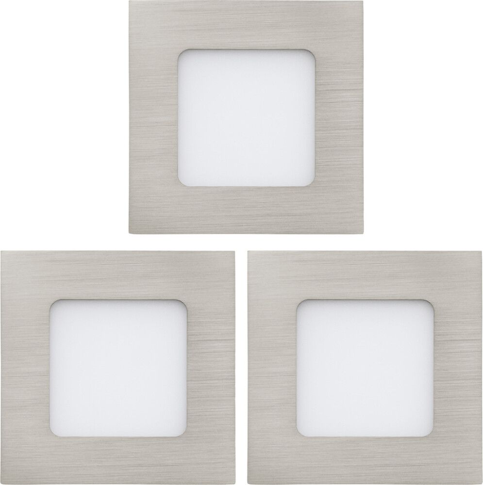 Süvistatav kohtvalgusti Fueva-1 3-osa 85 x 85 mm, harjatud teras