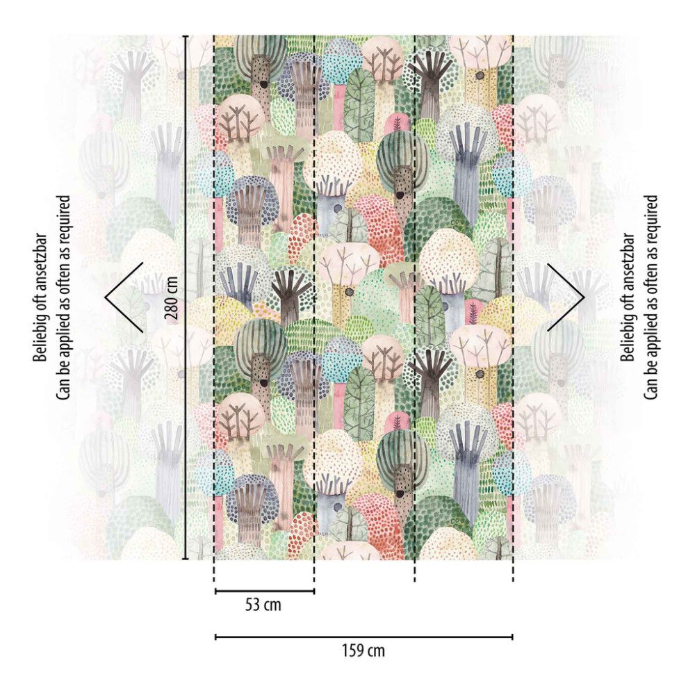 Fliistapeet A.S. Creation Digiprint Forest of Colours 39861-1