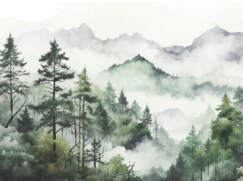 Fliistapeet A.S. Creation Digiprint Watercolor Forest 39899-1