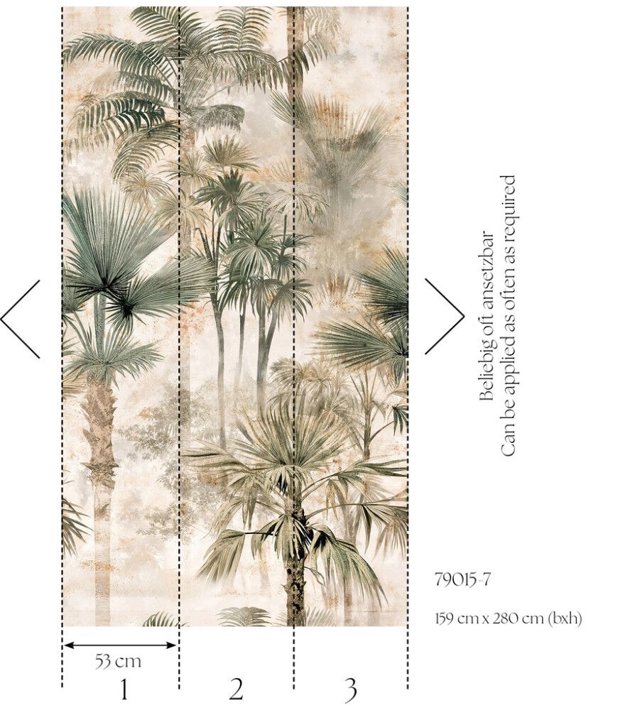 Fliistapeet A.S. Creation Digiprint Palmtrees 79015-7
