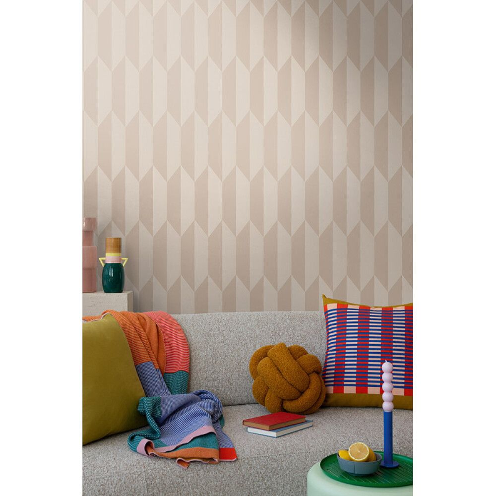 Fliistapeet Graphic Groove 79086-1, beež