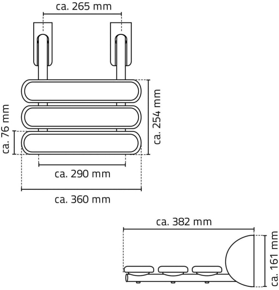 Duši klapptool Ridder valge