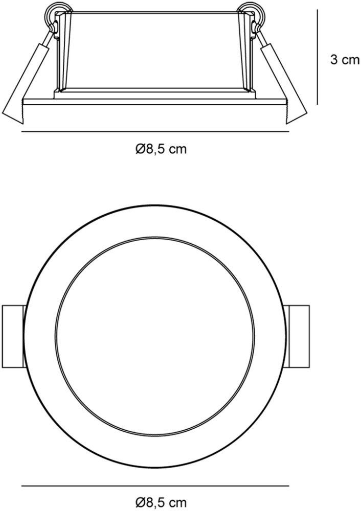 Süvistatav kohtvalgusti Olea 3-os Ø 8,5 cm Valge