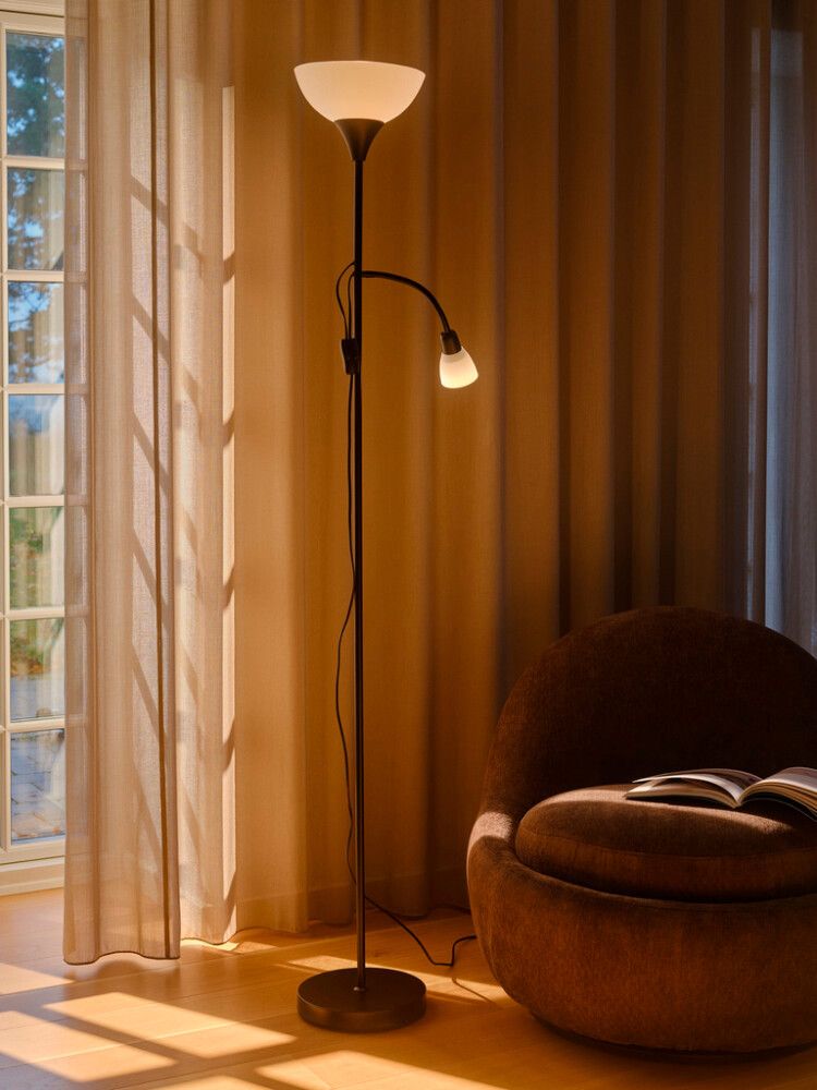 Põrandavalgusti Nordlux Lauria must 178 cm