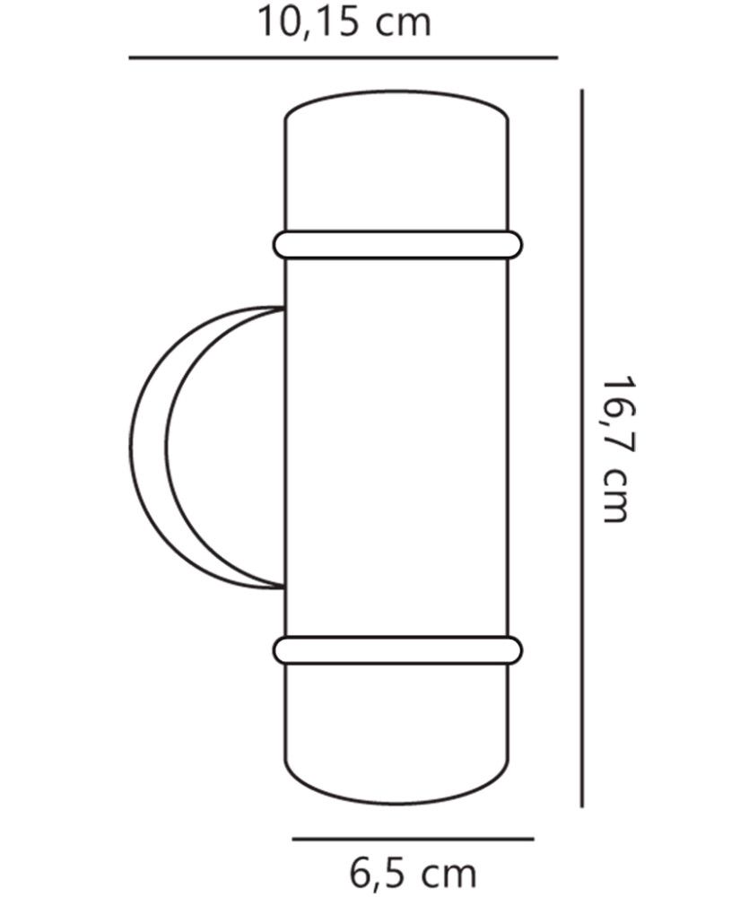 Välisseinavalgusti Nordlux Artilus must Ø 6,5 × 16,7 cm