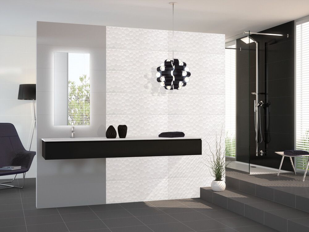 Seinaplaat Unik R90 Bubbles matt valge