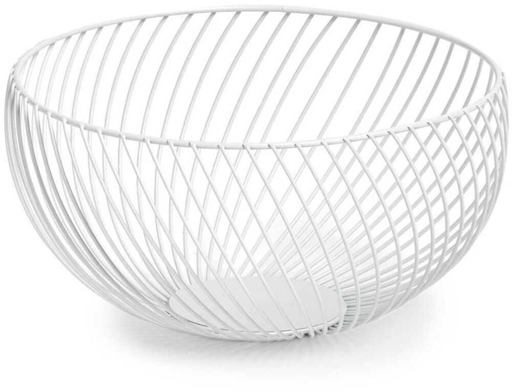 Puuvilja korv Ø 26,5 x 13,5 cm, valge