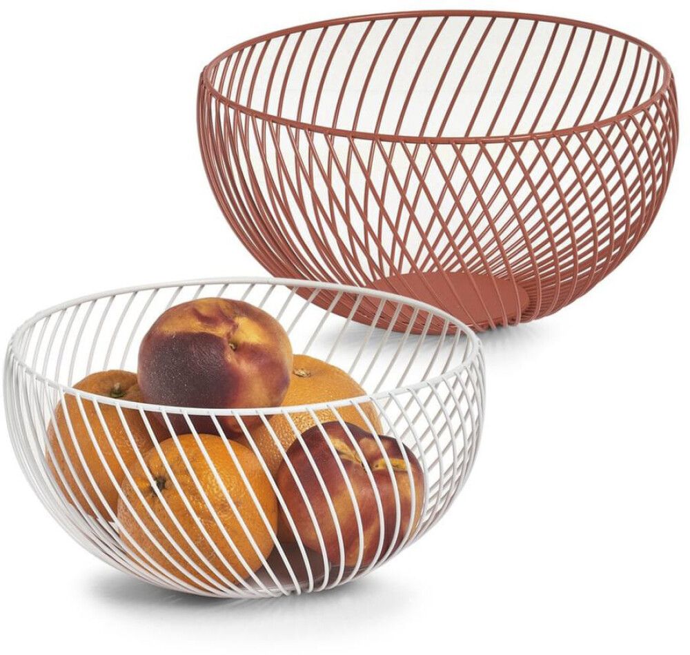 Puuvilja korv Ø 26,5 x 13,5 cm, valge