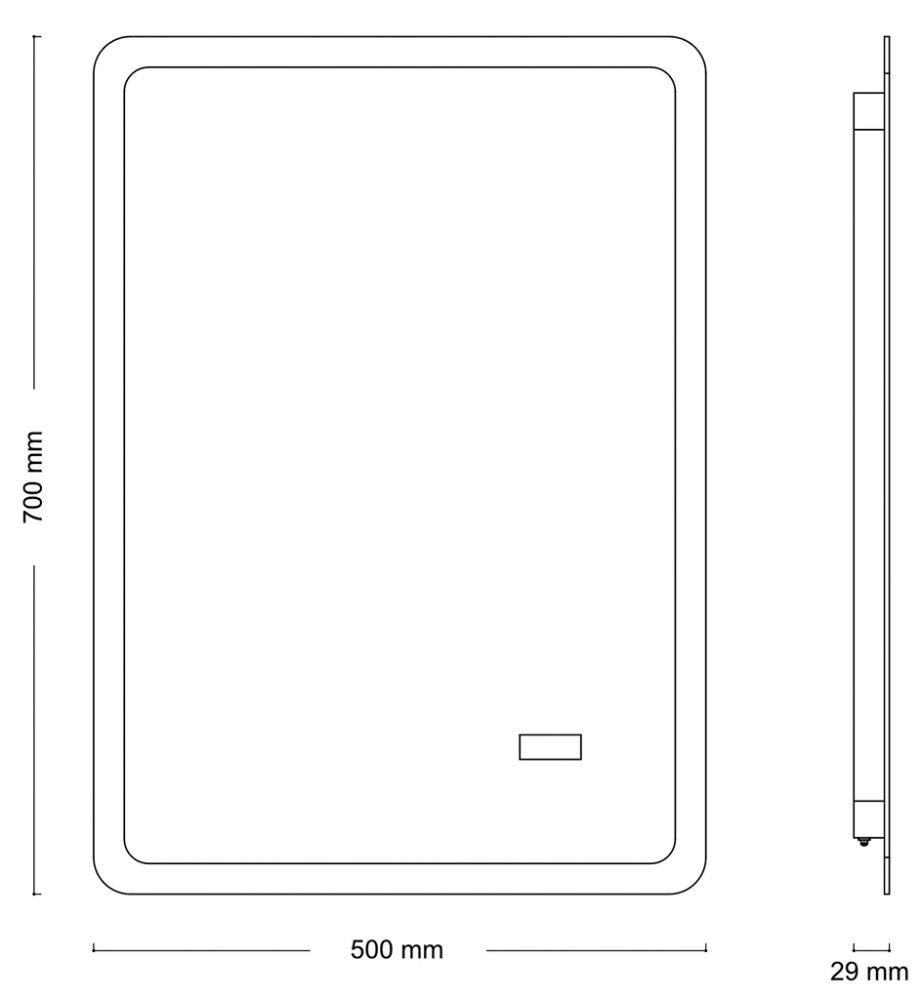 LED-peegel Jokey Garda 2 50 x 70 cm