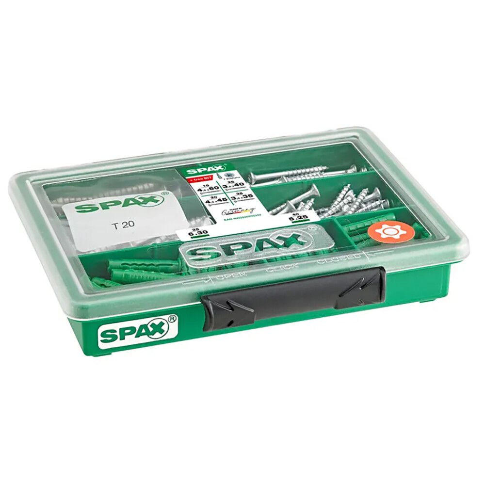 Kruvide ja tüüblite komplekt Spax 95+65 osa