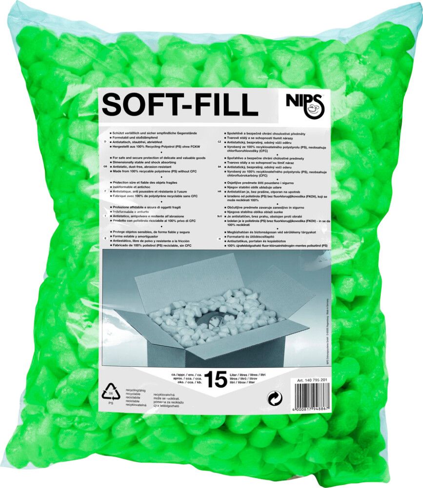 Vahtplastist pakkegraanulid Nips Soft